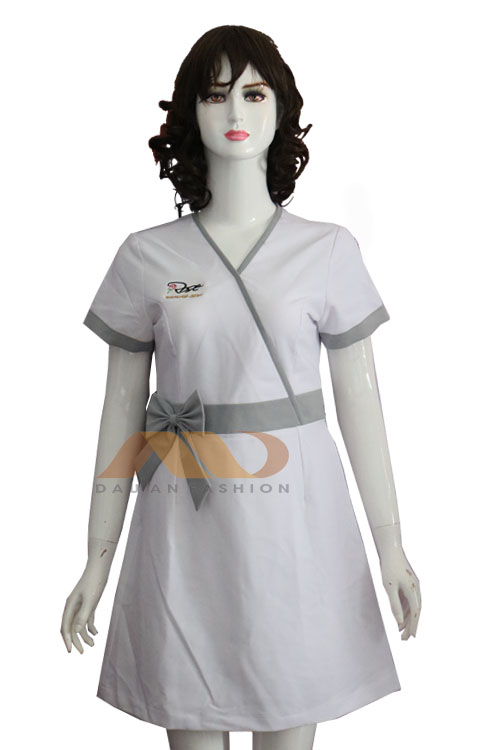 Áo đầm đồng phục dành cho nữ màu trắng AS0106