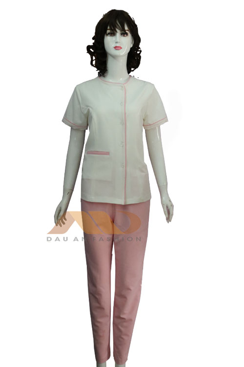 Bán đồng phục spa đẹp màu hồng QS0088