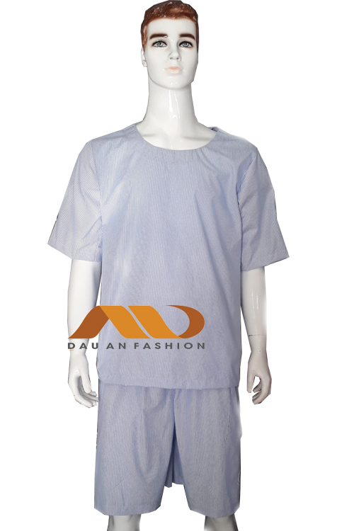 Đồng phục spa – đồng phục cho khách spa màu xanh (nam) QS0016 