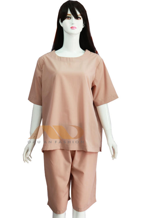 Đồng phục spa – đồng phục đồ bộ nhân viên spa màu cà phê sữa QS0026