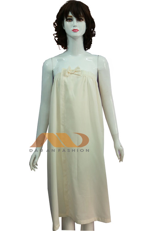 Đồng phục spa –áo choàng spa màu trắng kem AS0076