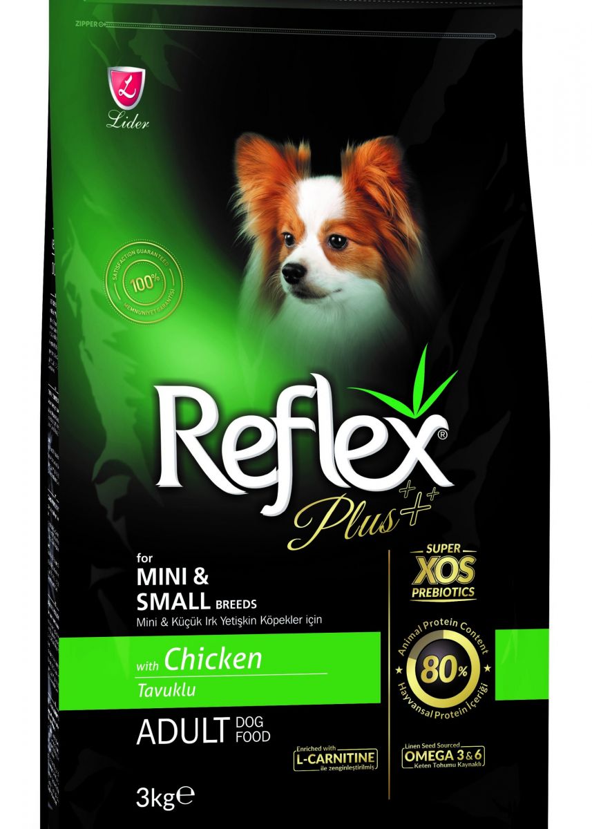 Thức ăn cho chó Reflex Plus Mini & Small Breed Adult Dog Food Chicken (3kg)