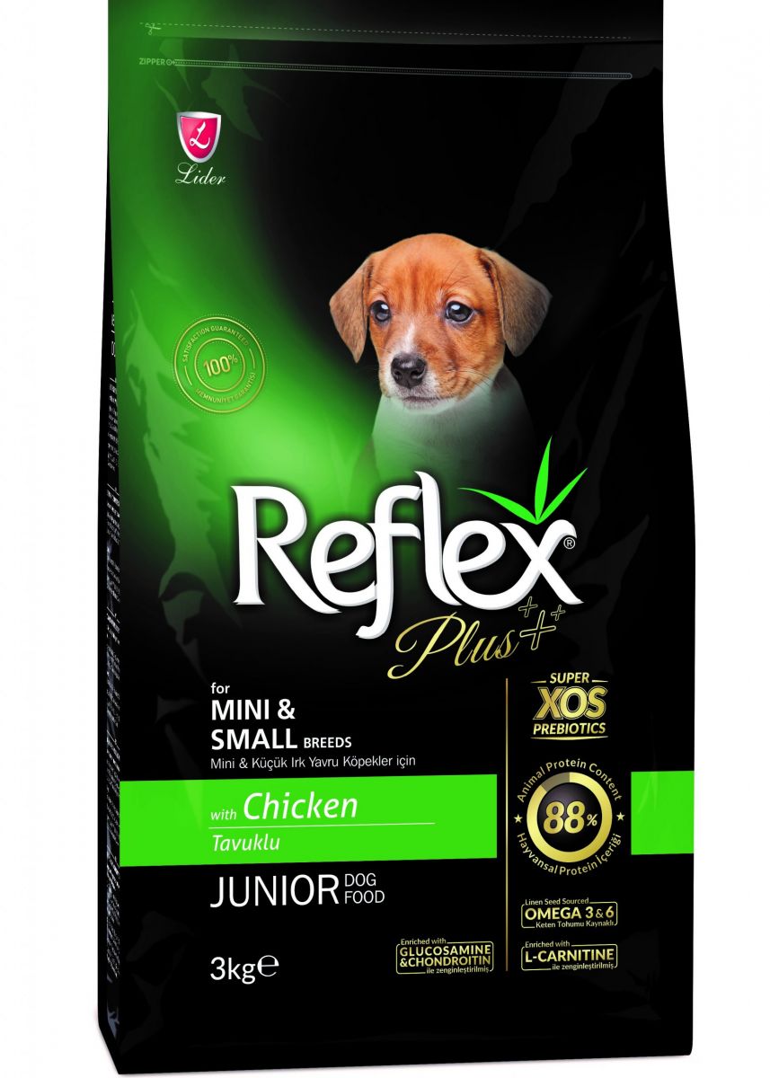 Thức ăn cho chó Reflex Plus Mini & Small Breed Junior Dog Food Chicken (3kg)