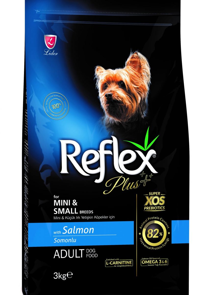Thức ăn cho chó Reflex Plus Mini & Small Breed Adult Dog Food Salmon (3kg)