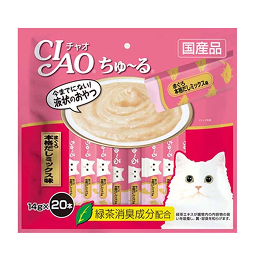 Thức ăn cho mèo CIAO CHURU Cá Ngừ Nhật Bản (20 thanh)