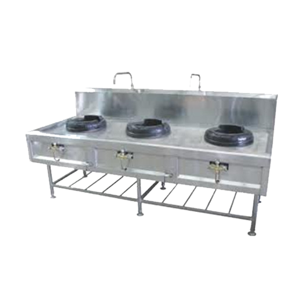 Bếp Á ba có kệ dưới