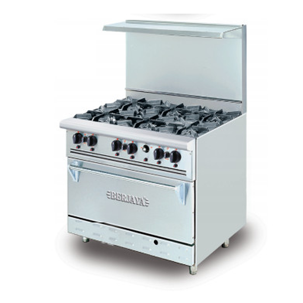 European 6 throat oven with oven