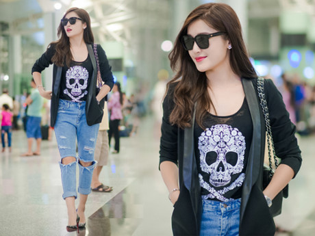 Hai phong cách thời trang trái ngược của Á hậu Huyền My 