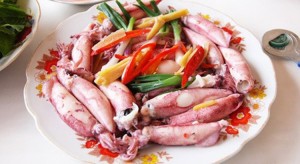 Mực nhảy hấp
