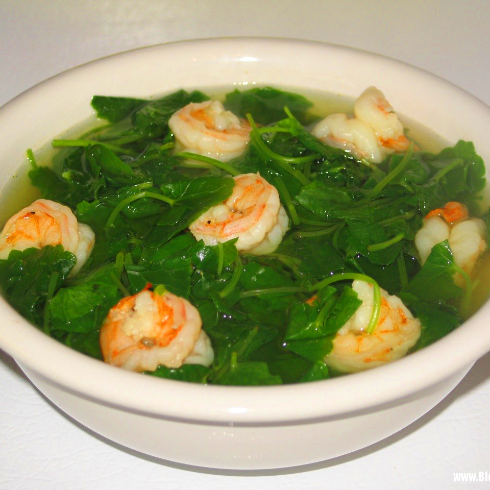 CANH RAU TẬP TÀN NẤU TÔM