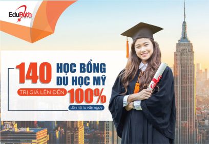 Du học Mỹ: 140 Học bổng giá trị lên đến 100%