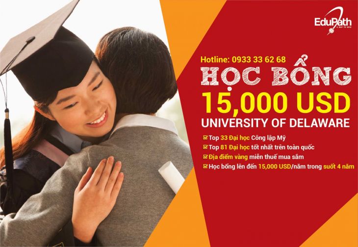 HỌC BỔNG LÊN ĐẾN 15,000 USD UNIVERSITY OF DELAWARE
