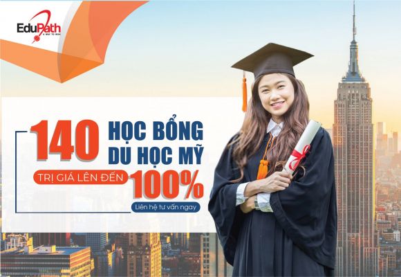 Du học Mỹ: 140 Học bổng giá trị lên đến 100%
