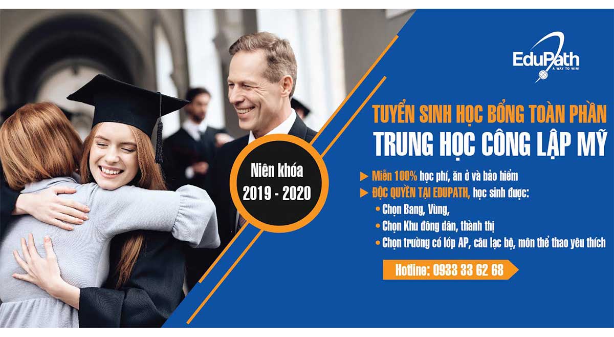 Tuyển sinh Học Bổng Toàn Phần Trung Học Công Lập Mỹ niên khóa 2019-2020
