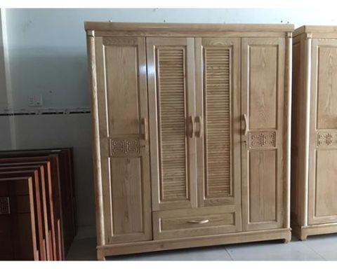 TỦ GỖ SỒI 4 CÁNH 