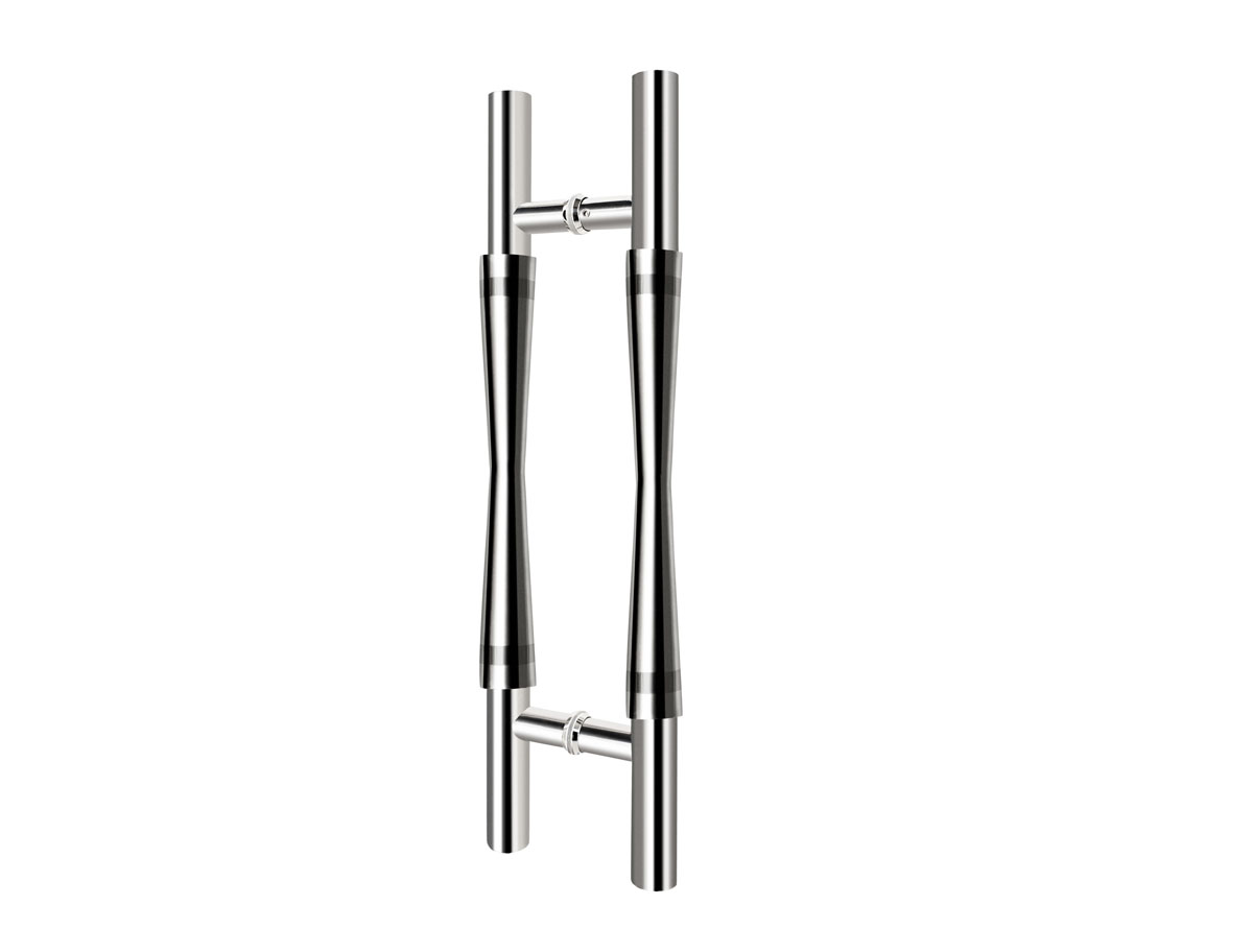 Tay cửa kính inox - eo thân