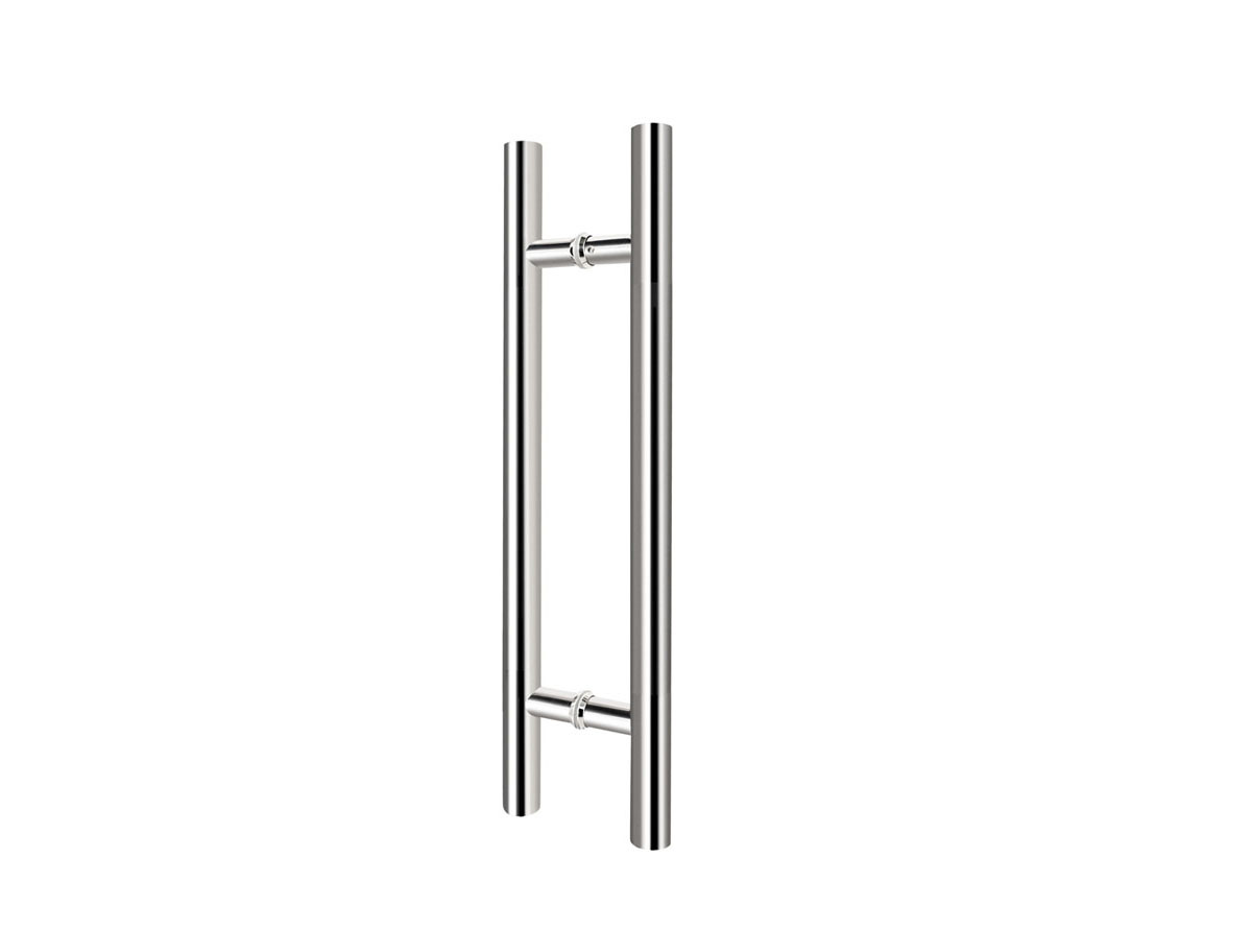 Tay cửa kính inox - bóng