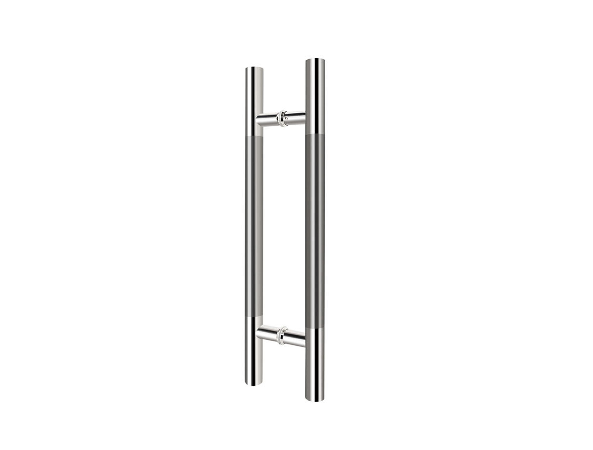Tay cửa kính inox - 2 đầu bóng