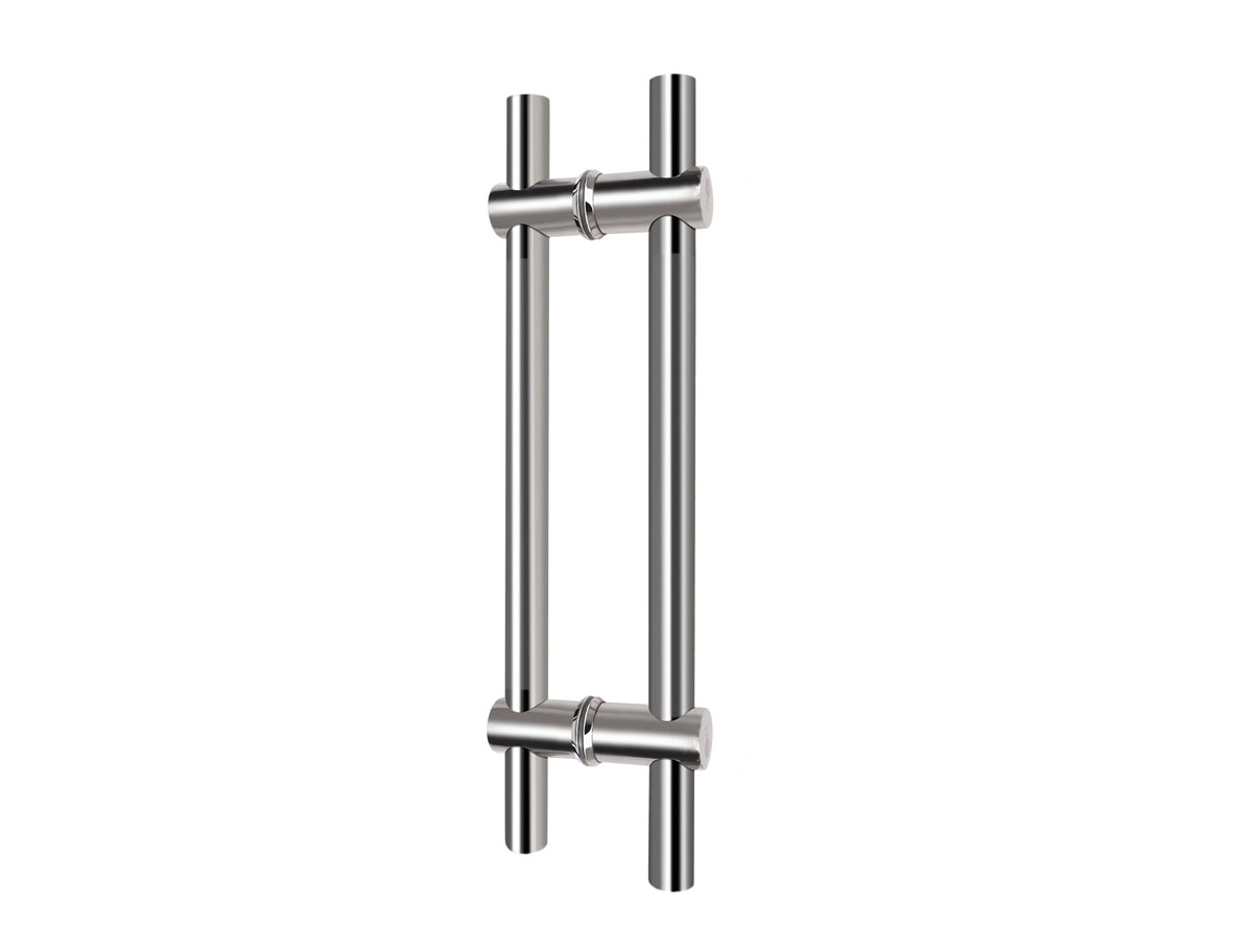 Tay cửa kính inox - lệch tâm