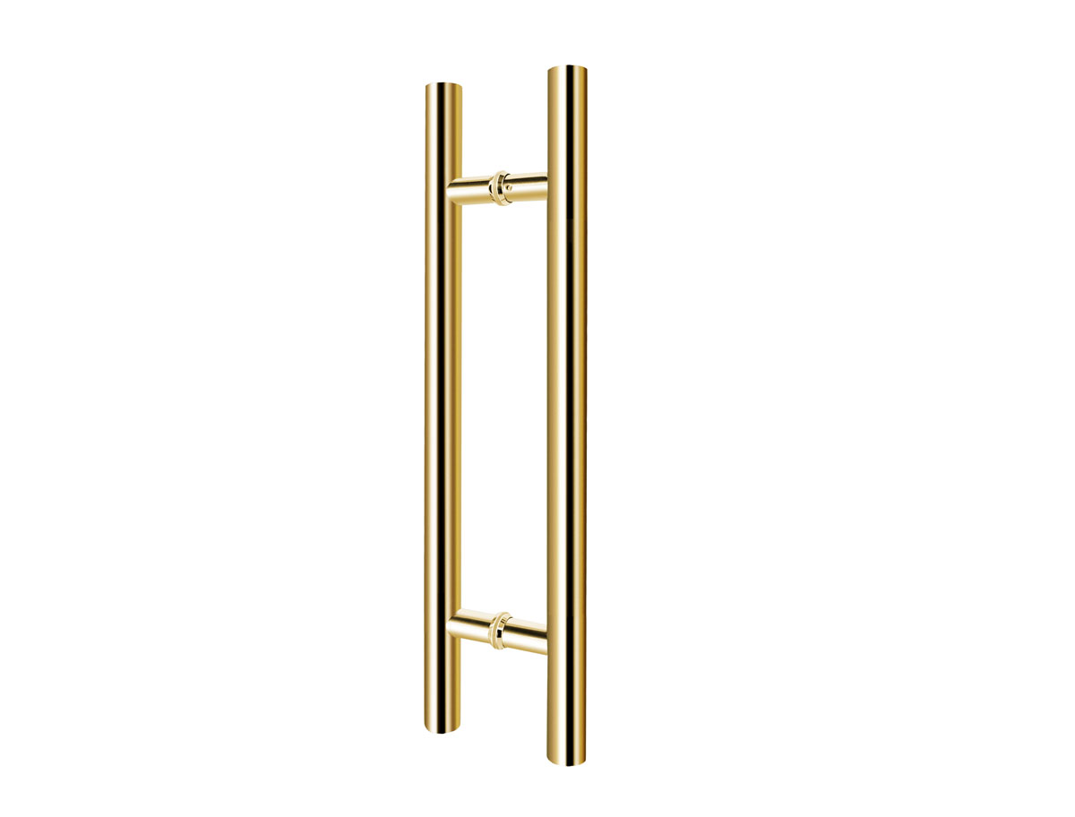 Tay cửa kính inox - mạ vàng